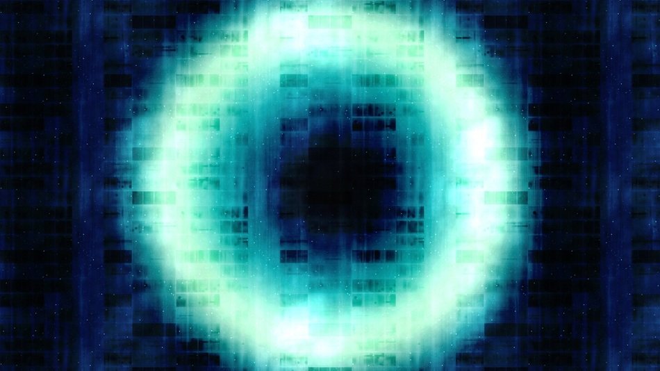 circle abstract scifi light blue