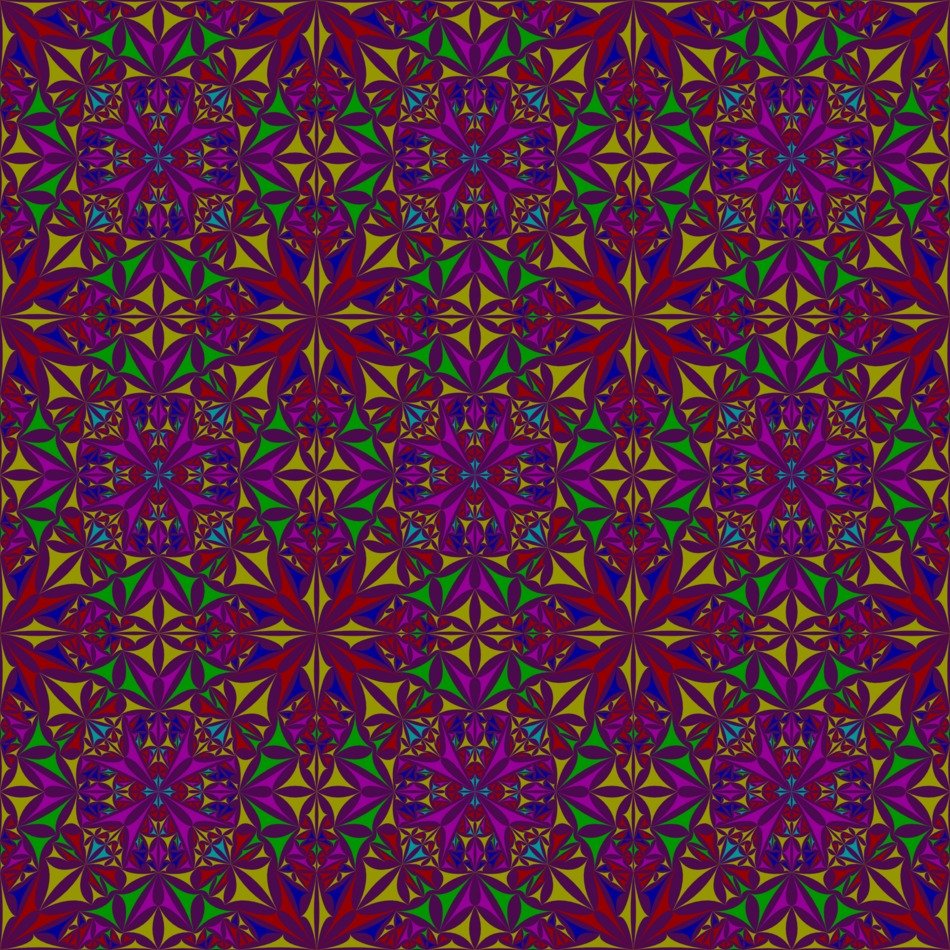 triangle pattern kaleidoscope color
