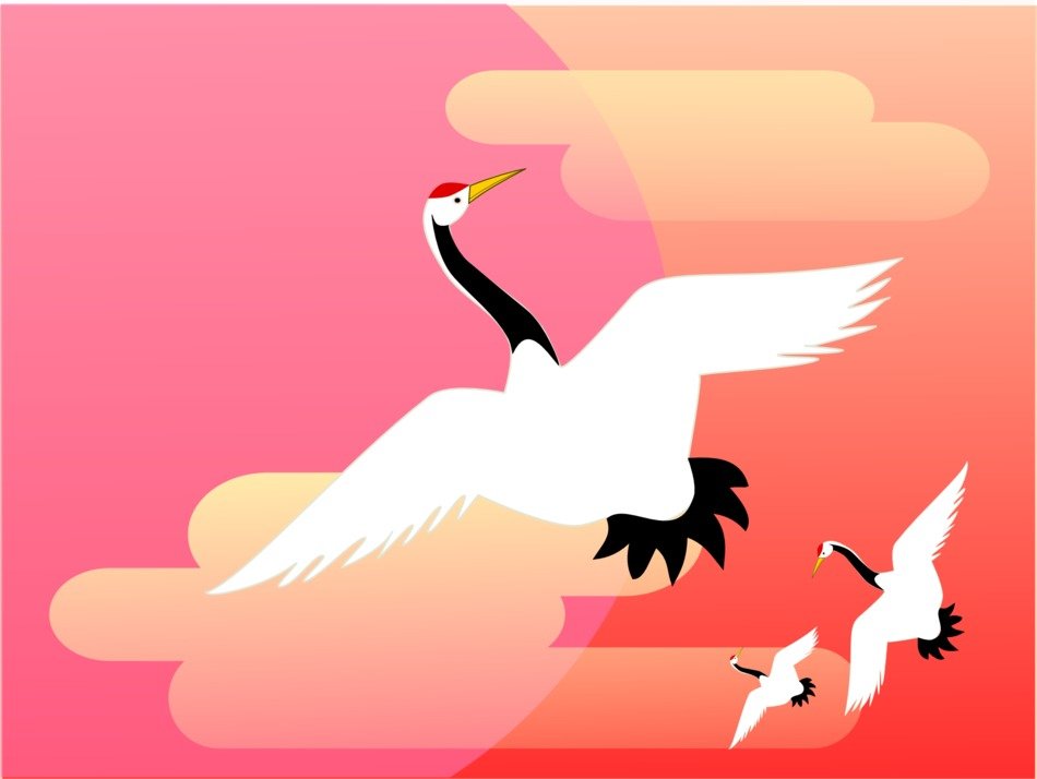 crane asahi cloud happy new year