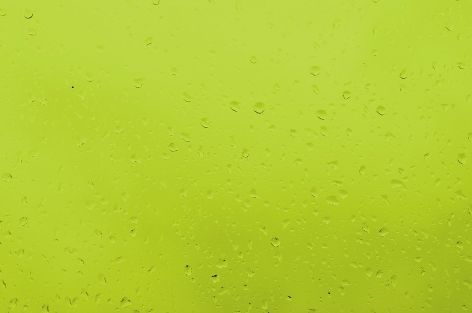 rain drops of water green, color background