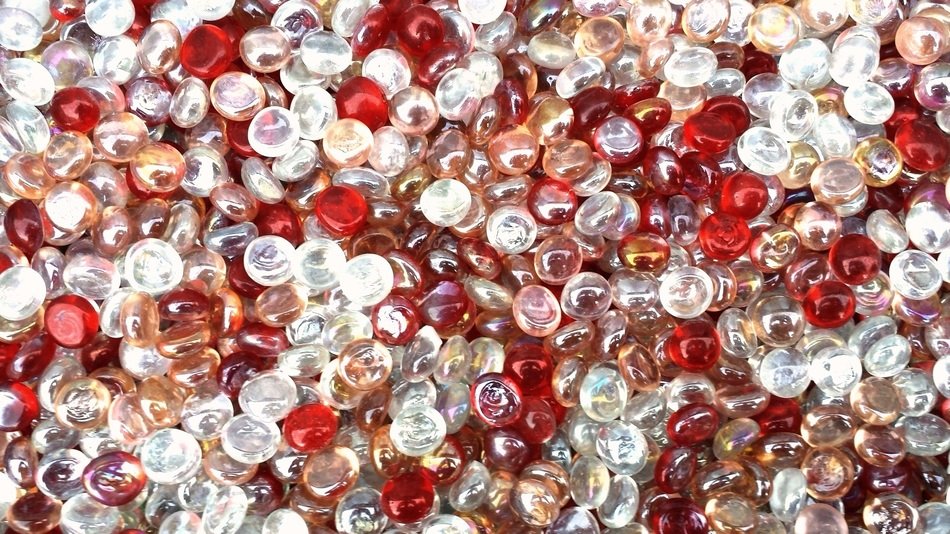marvels balls red crystal glass