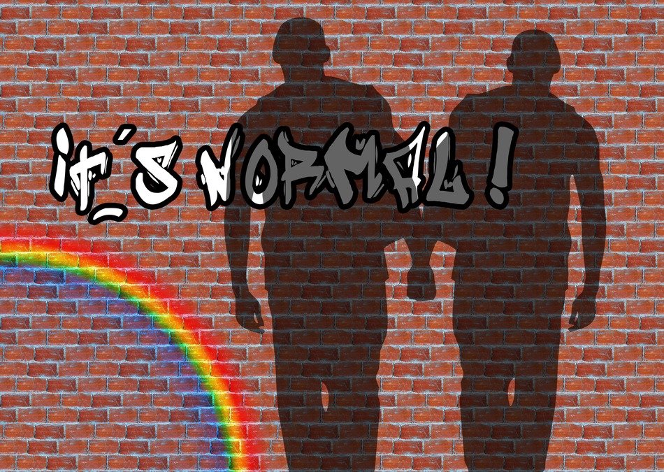wall shadow graffity rainbow man