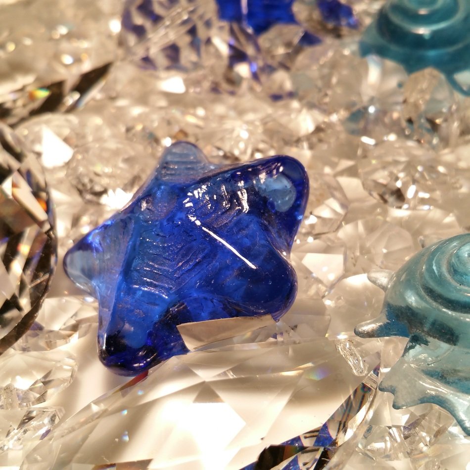 crystal glass star deco