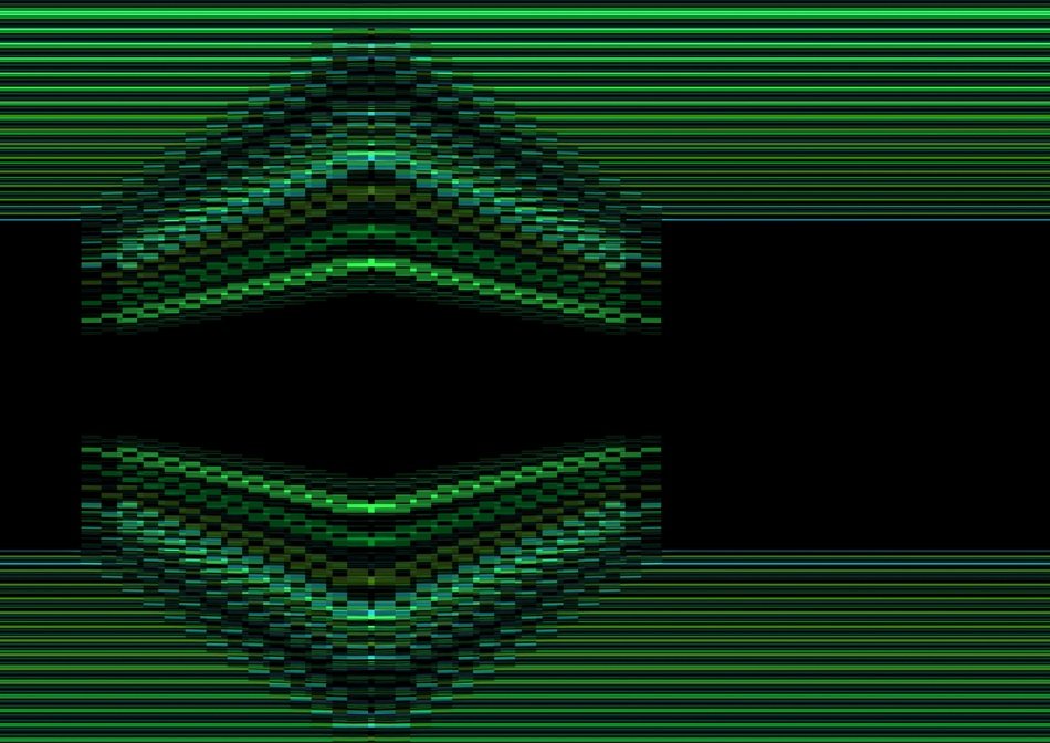 cube digital matrix green
