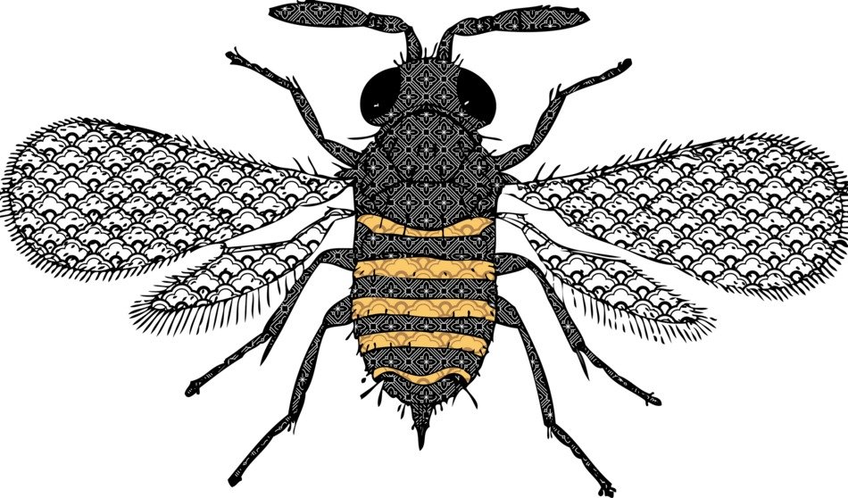 bee insect decorative bug pattern