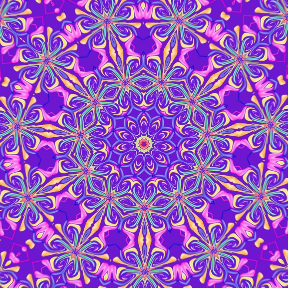 mandala purple pink kaleidoscope
