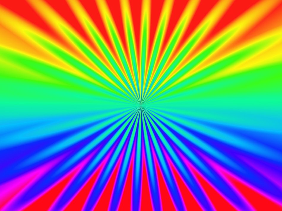 rainbow colour star pattern