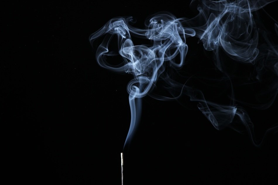 smoke illuminated background black