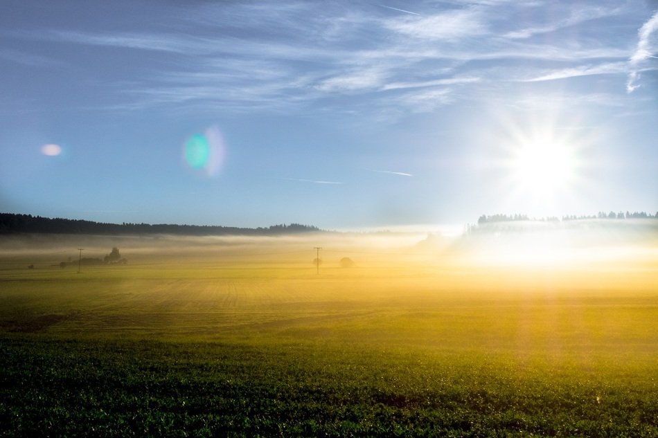 sunrise herbstnebel sky morning