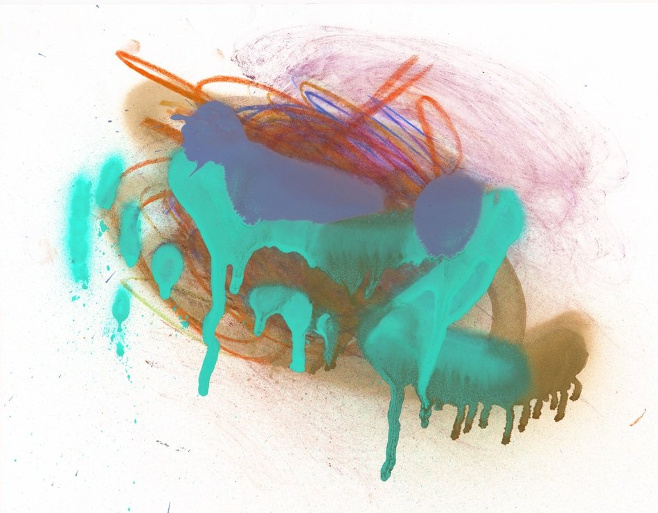 color blur on a white background