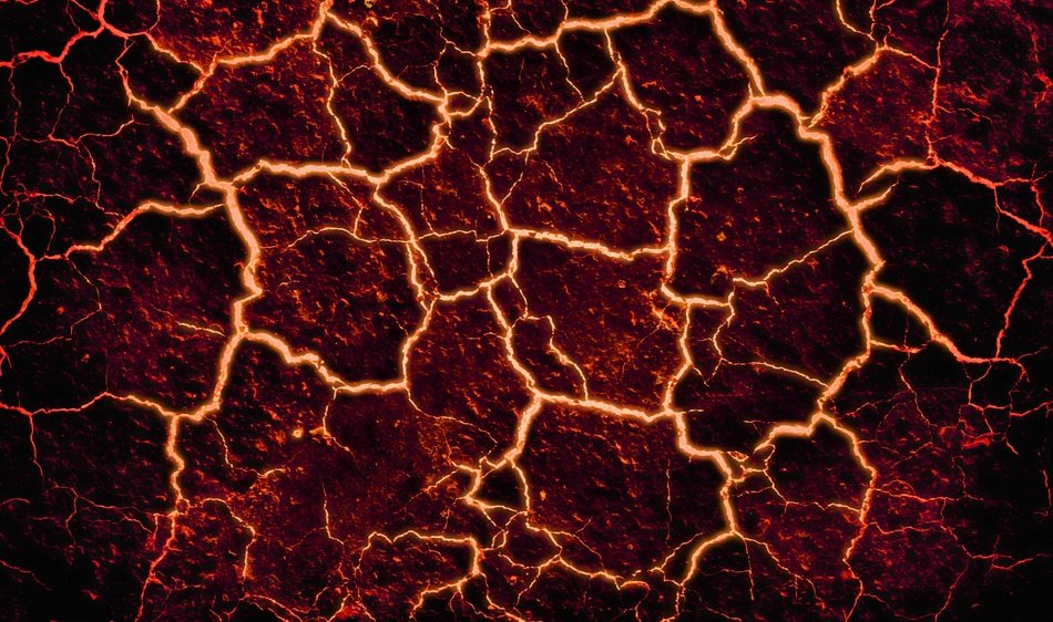 lava cracked background fire