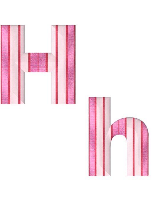 abc alphabet h fabric stripes
