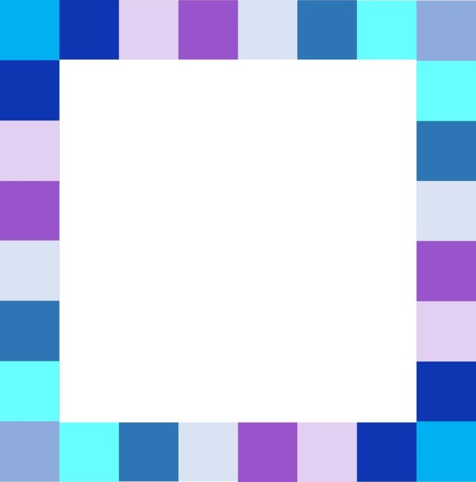 frame border bright blue purple