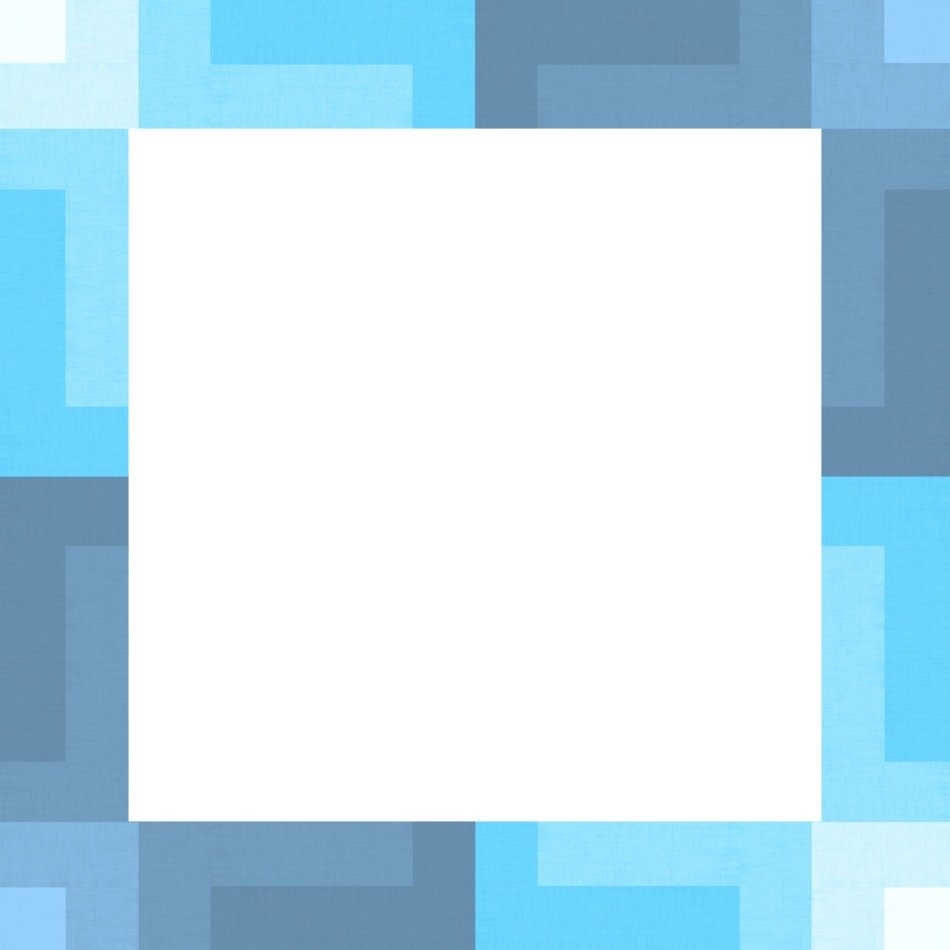 frame geometric design blue shades