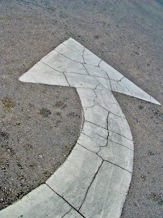 arrow road white street asphalt