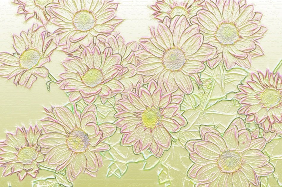 background flowers gold colorful