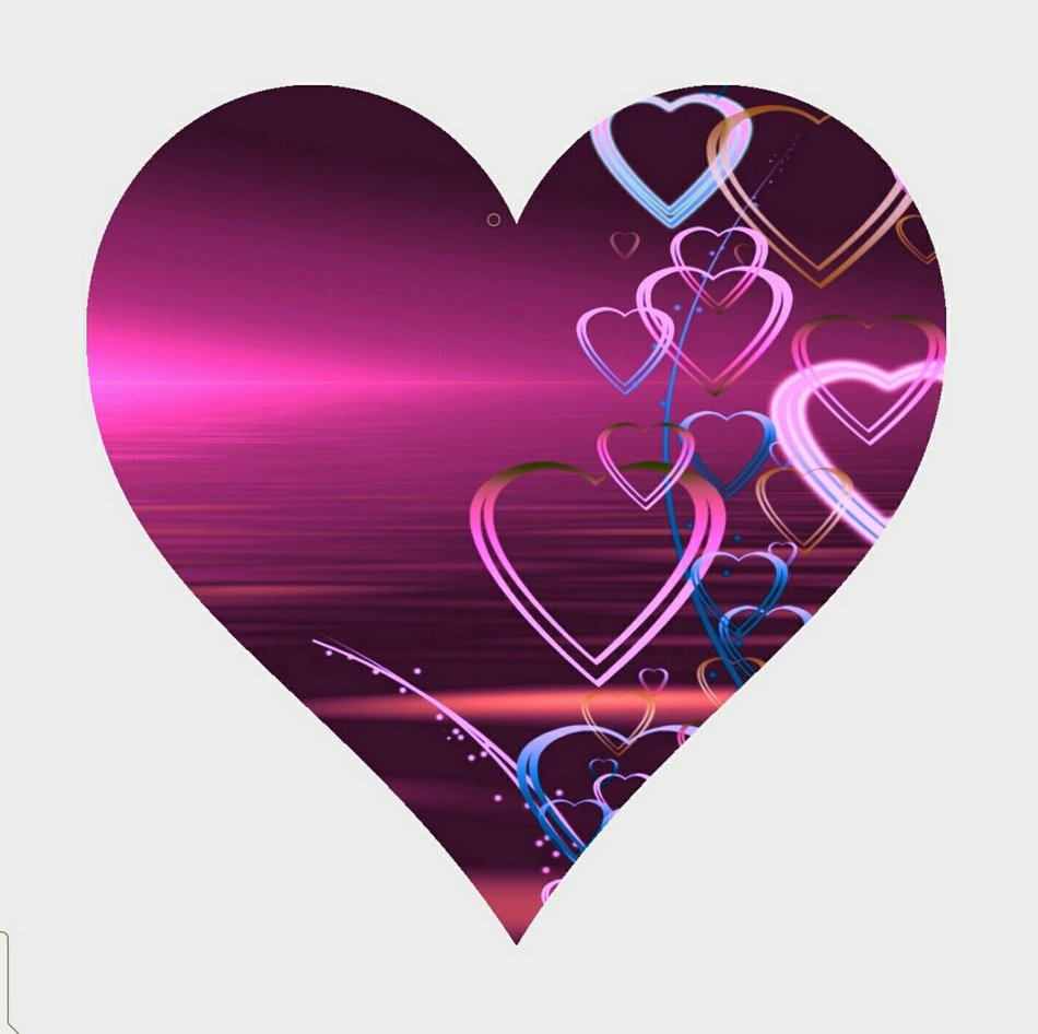abstract love on purple heart