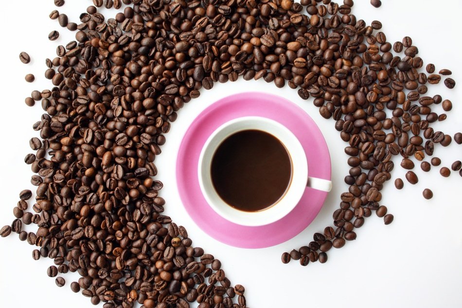 coffee background beans cup