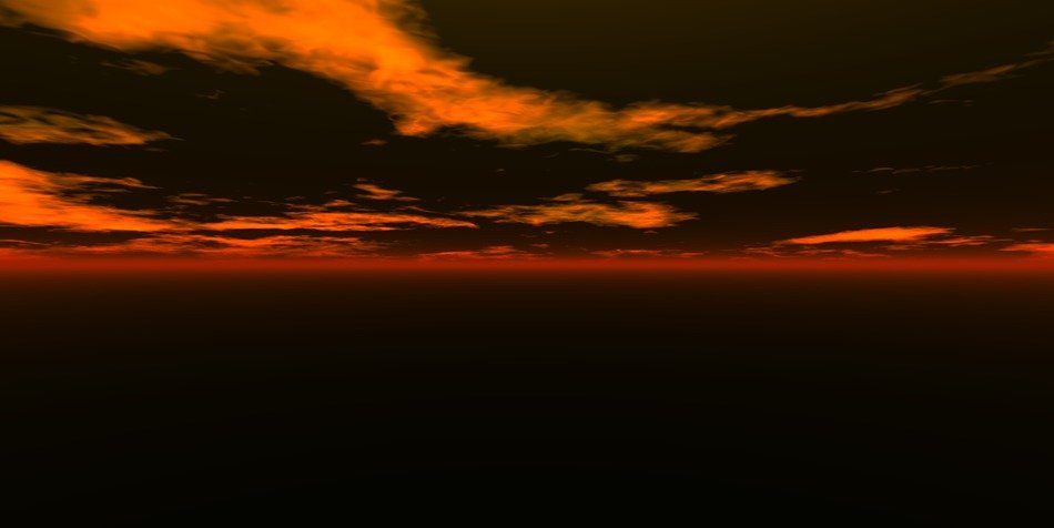 sunset computer digital 3d graphic