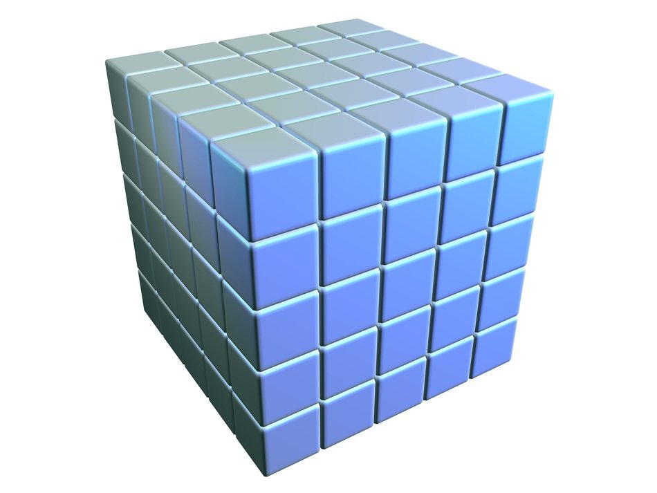 cubic array render 3d concept