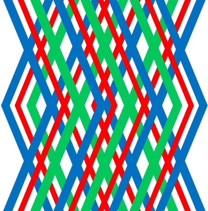 geometric design red green blue