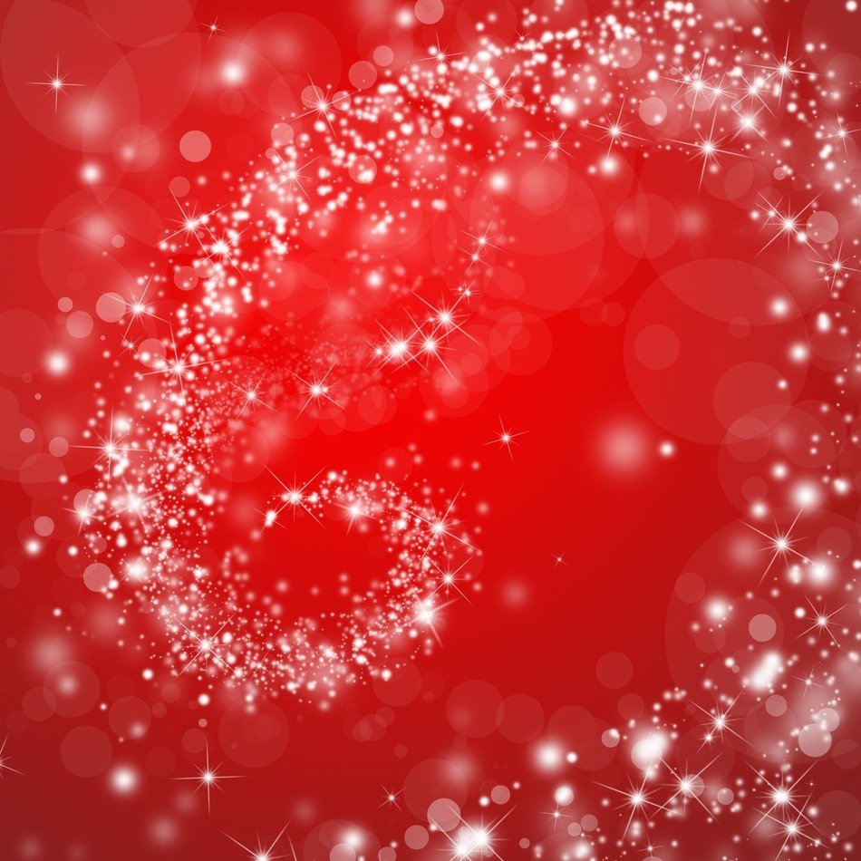 background red winter lights