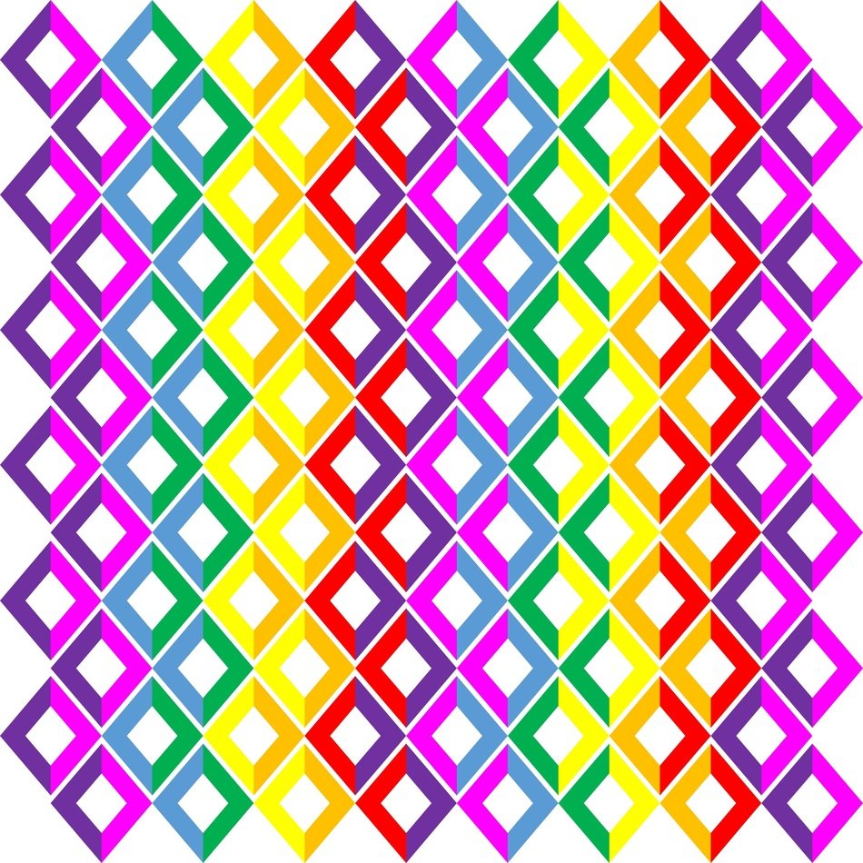 rainbow colors chevron design