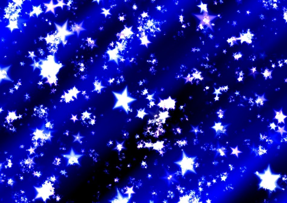 star abstract blue clusters