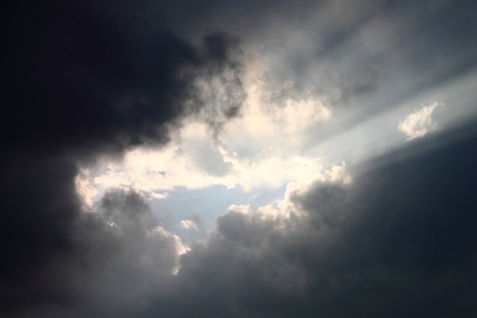 dark clouds rays of the sun