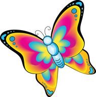 Cartoon Butterfly Clip Art drawing