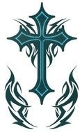 Ä°llustration of Cross Tattoo Designs