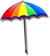 Rainbow Umbrella Clip Art
