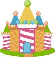 Candy Land Castle Clip Art