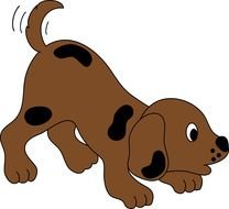 Cartoon Puppy Dog as a graphic illustration