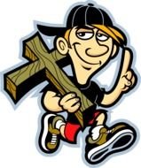 Clip art of the boy with cross