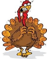 Scared Turkey drawing