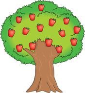 Cartoon Apple Trees Clip Art