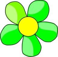 Green Flower Clip Art N4