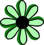 Green Flower Clip Art N5