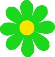 Green Flower Clip Art N7