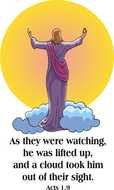 Ascension of Jesus, drawing