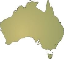 Australia Map Clip Art N3