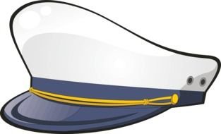 Captain Hat Clip Art drawing
