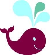 Cute Whale Clip Art N3