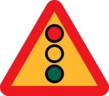 Traffic Light Ahead Sign