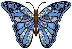 Clip Art Butterfly Wings drawing