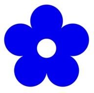 Dark Blue Flower Clip Art