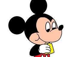 Mickey Mouse Eating Cheese