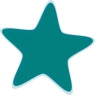 Teal Star Clip Art