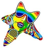 Pop Star Clip Art drawing